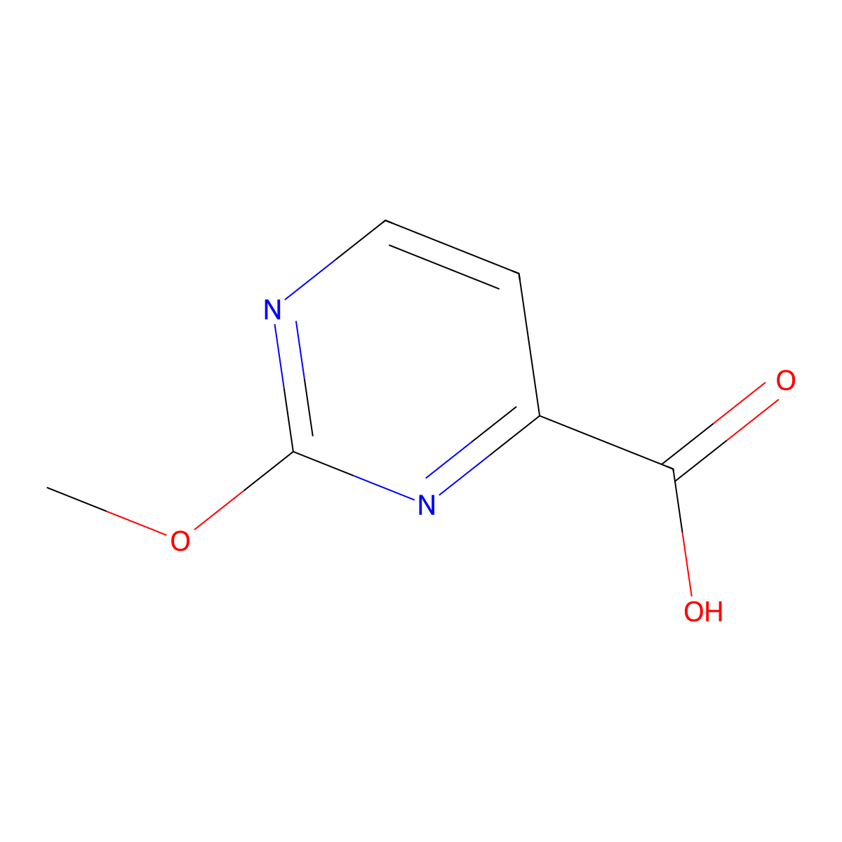 2-Methoxypyrimidine-4-carboxylic acid molecular structure, CAS 75825-60-4