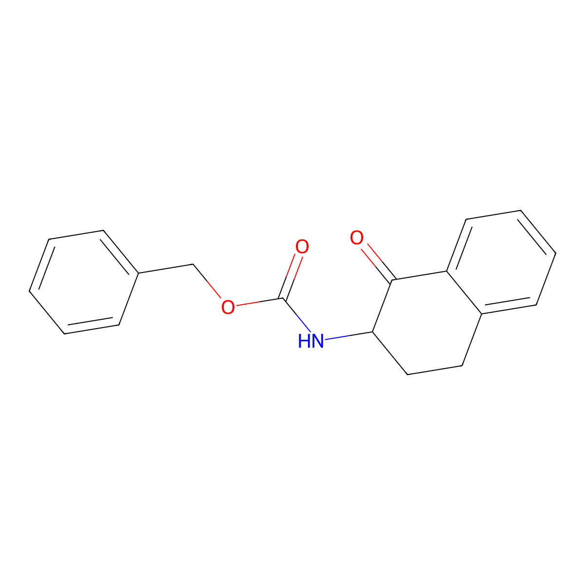 benzyl N-(1-oxo-1,2,3,4-tetrahydronaphthalen-2-yl)carbamate molecular structure, CAS 75834-56-9