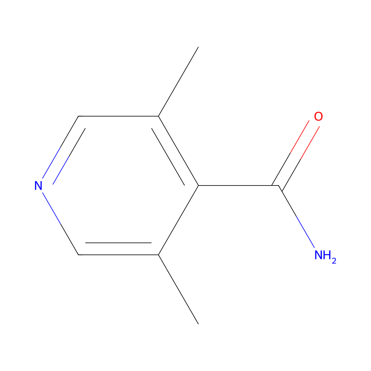 3,5-Dimethylisonicotinamide molecular structure, CAS 7584-14-7