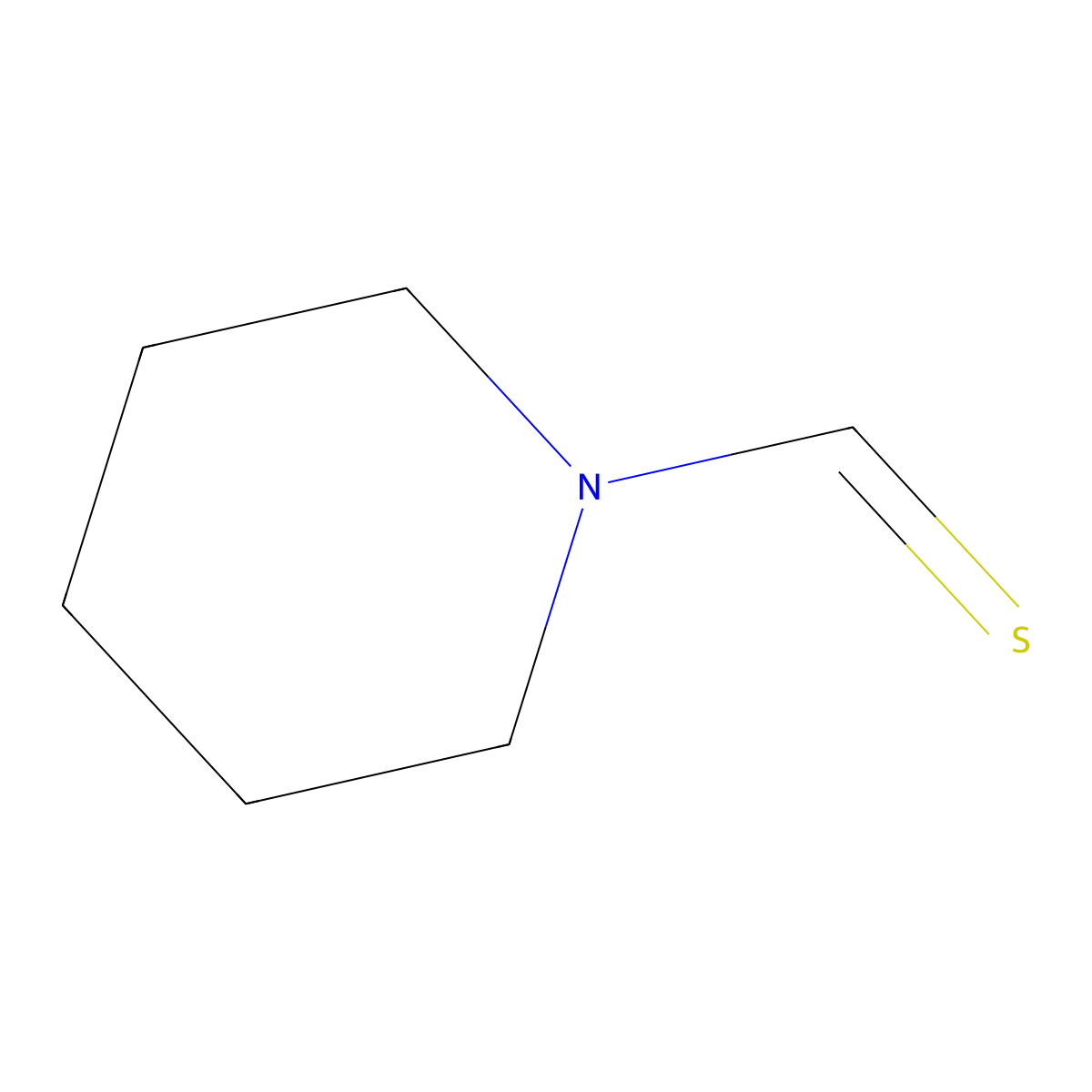 Piperidine-1-carbothialdehyde molecular structure, CAS 7584-63-6