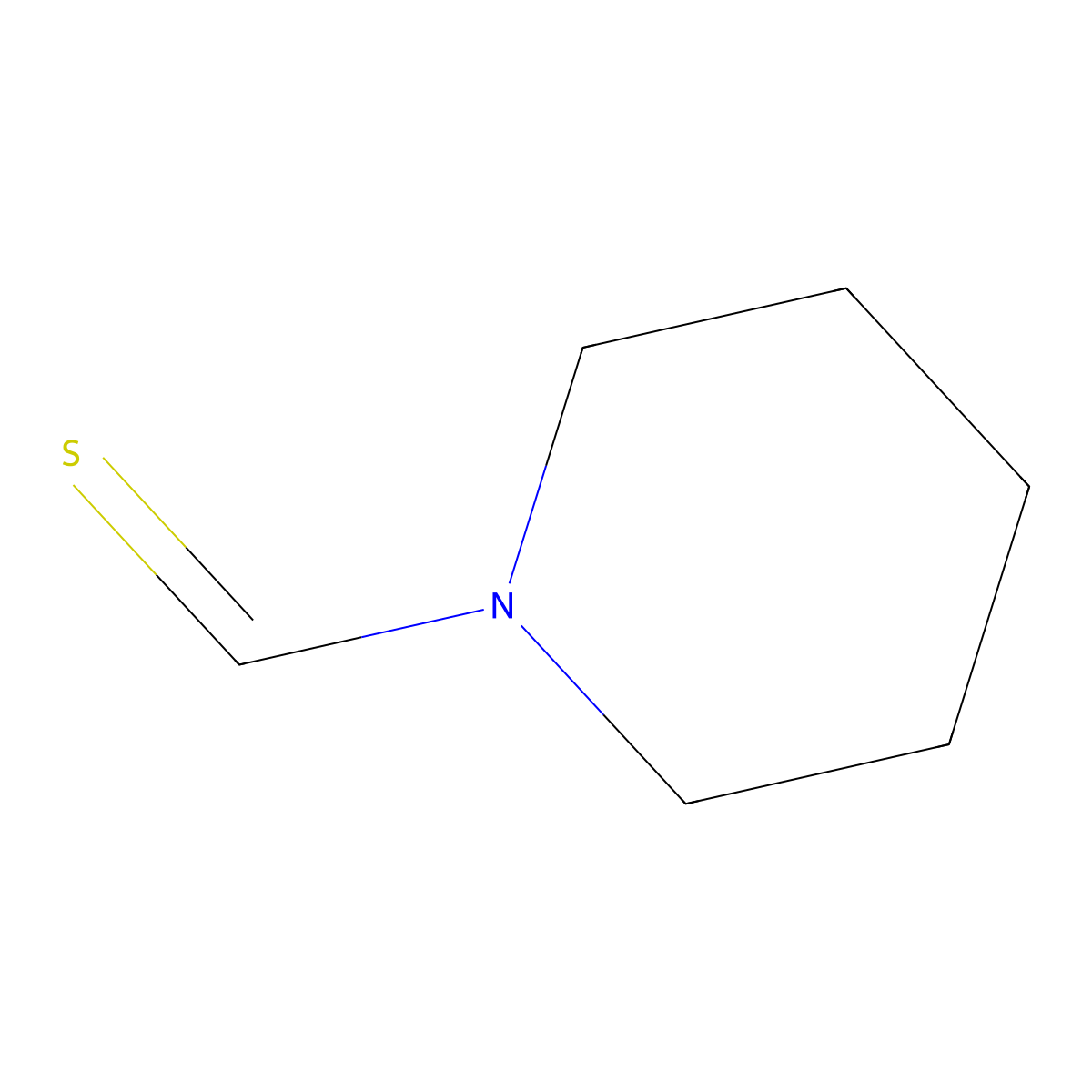 Piperidine-1-carbothialdehyde molecular structure, CAS 7584-63-6
