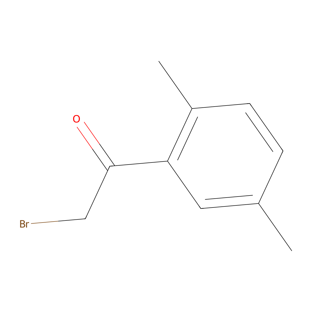 2-Bromo-1-(2,5-dimethylphenyl)ethan-1-one molecular structure, CAS 75840-13-0