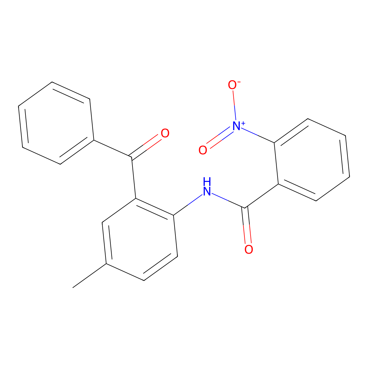 N-(2-benzoyl-4-methylphenyl)-2-nitrobenzamide molecular structure, CAS 75840-40-3