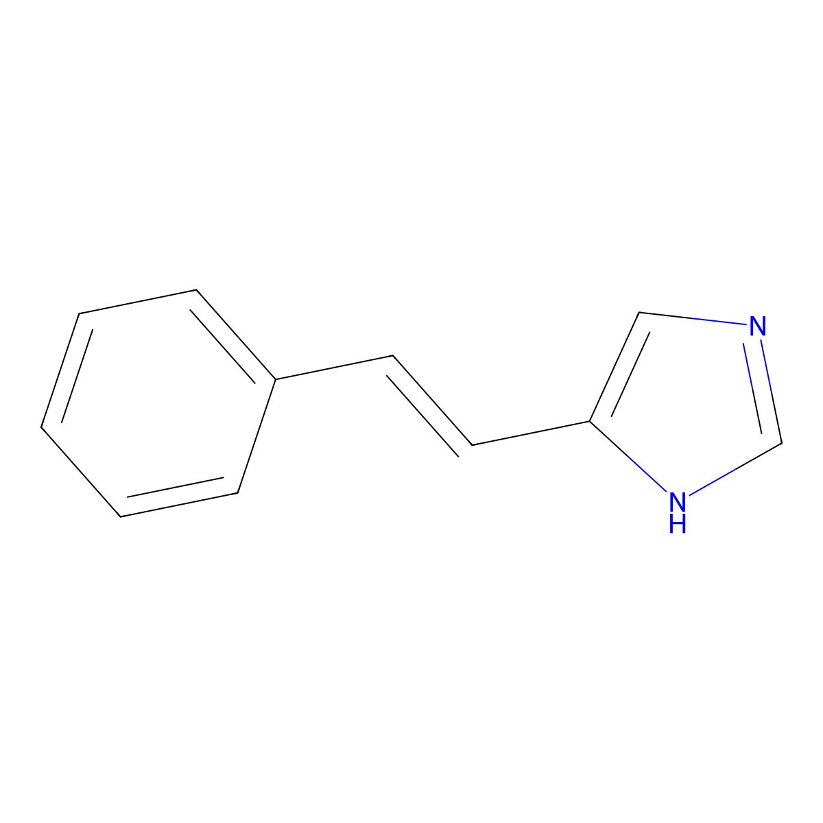 4-(2-phenylethenyl)-1H-imidazole molecular structure, CAS 75841-61-1