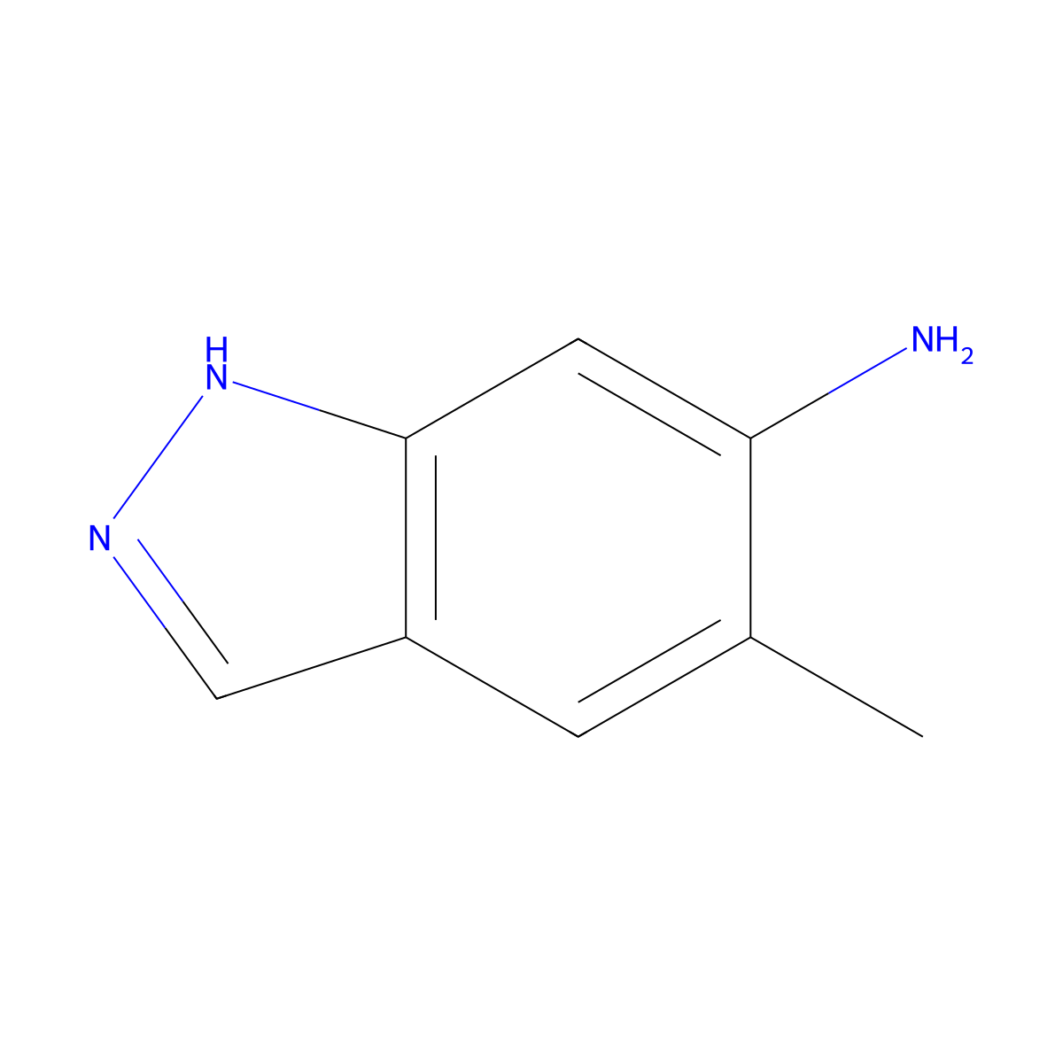 5-methyl-1H-indazol-6-amine molecular structure, CAS 75844-28-9