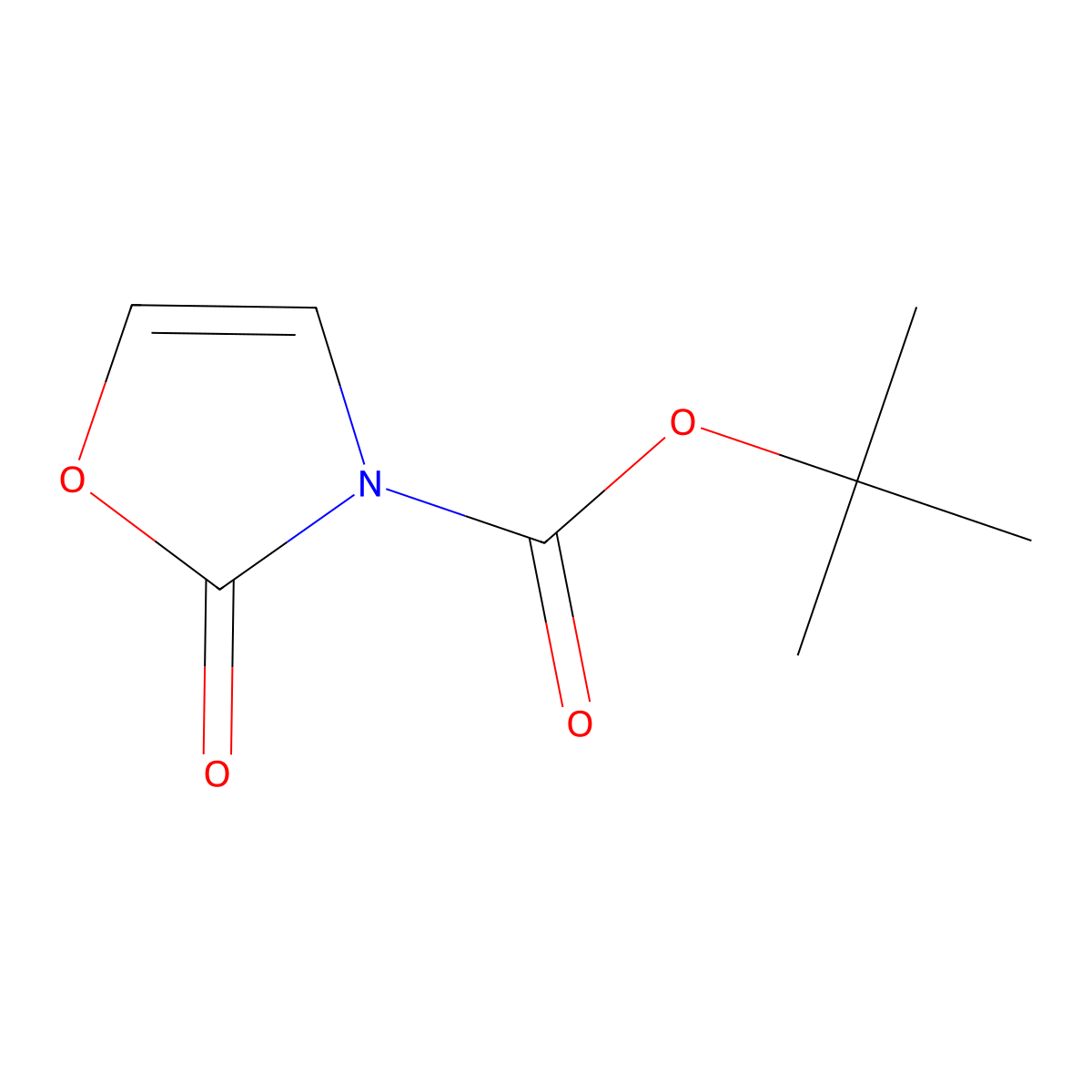 Tert-butyl 2,3-dihydro-2-oxo-3-oxazolecarboxylate molecular structure, CAS 75844-68-7