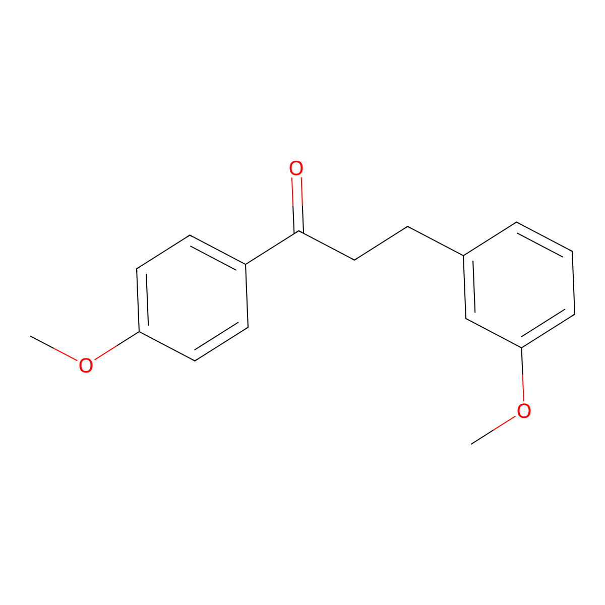 3-(3-Methoxyphenyl)-1-(4-methoxyphenyl)propan-1-one molecular structure, CAS 75849-20-6