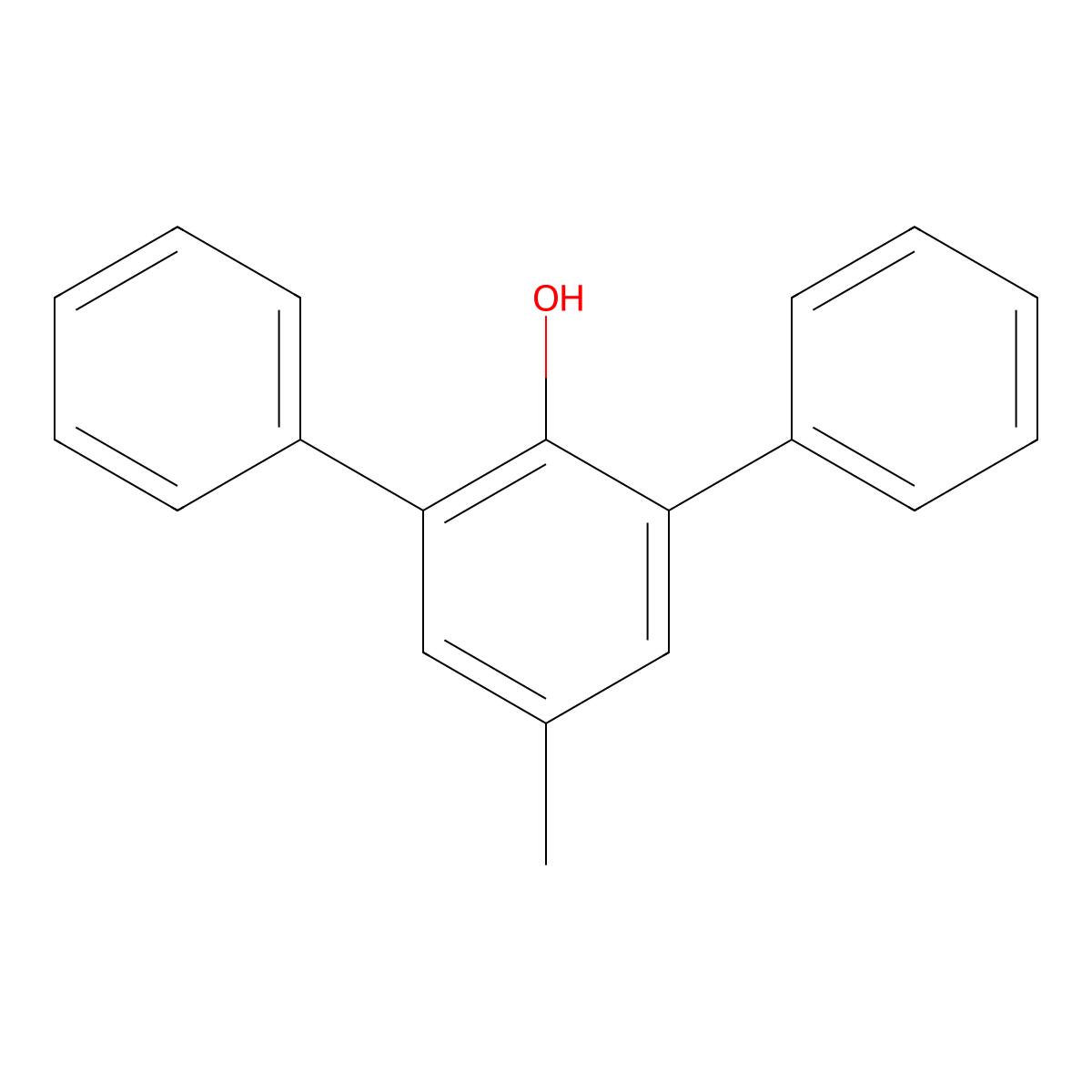 4-Methyl-2,6-diphenylphenol molecular structure, CAS 75850-21-4