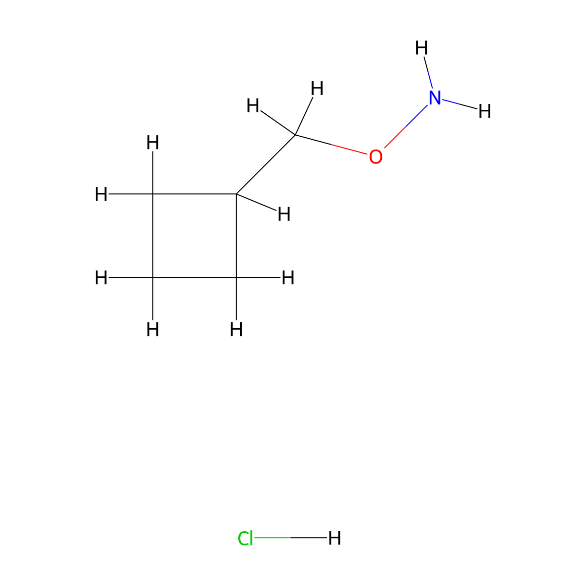 O-(cyclobutylmethyl)hydroxylamine hydrochloride molecular structure, CAS 75852-80-1
