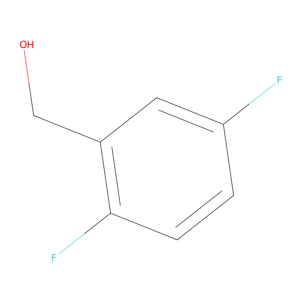 2,5-Difluorobenzyl alcohol molecular structure, CAS 75853-20-2