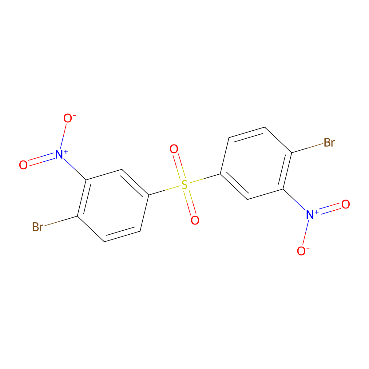 Benzene, 1,1'-sulfonylbis[4-bromo-3-nitro- molecular structure, CAS 75853-45-1