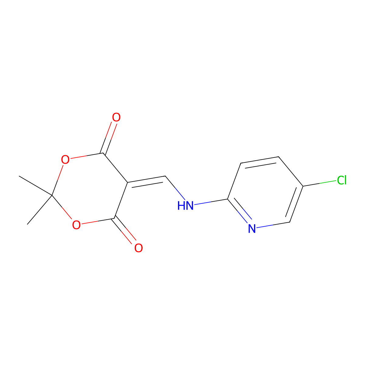 5-{[(5-Chloropyridin-2-yl)amino]methylidene}-2,2-dimethyl-1,3-dioxane-4,6-dione molecular structure, CAS 75853-76-8