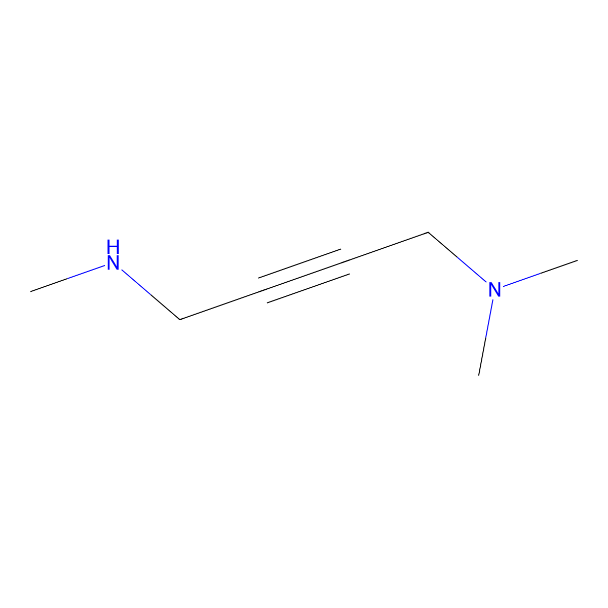 [4-(Dimethylamino)but-2-yn-1-yl](methyl)amine molecular structure, CAS 75858-50-3