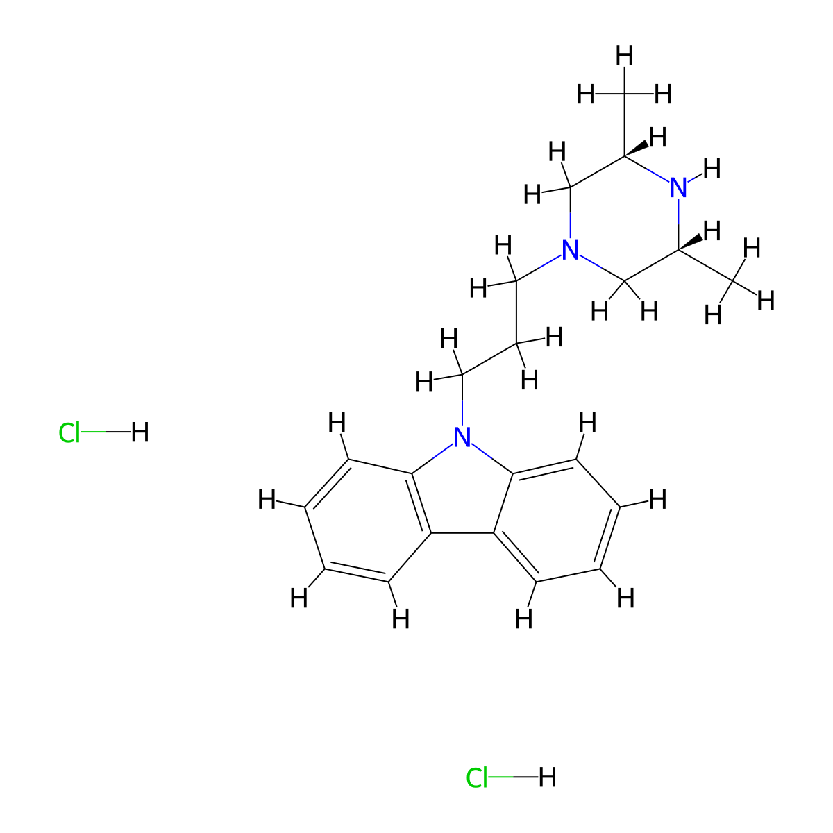 Rimcazole dihydrochloride molecular structure, CAS 75859-03-9