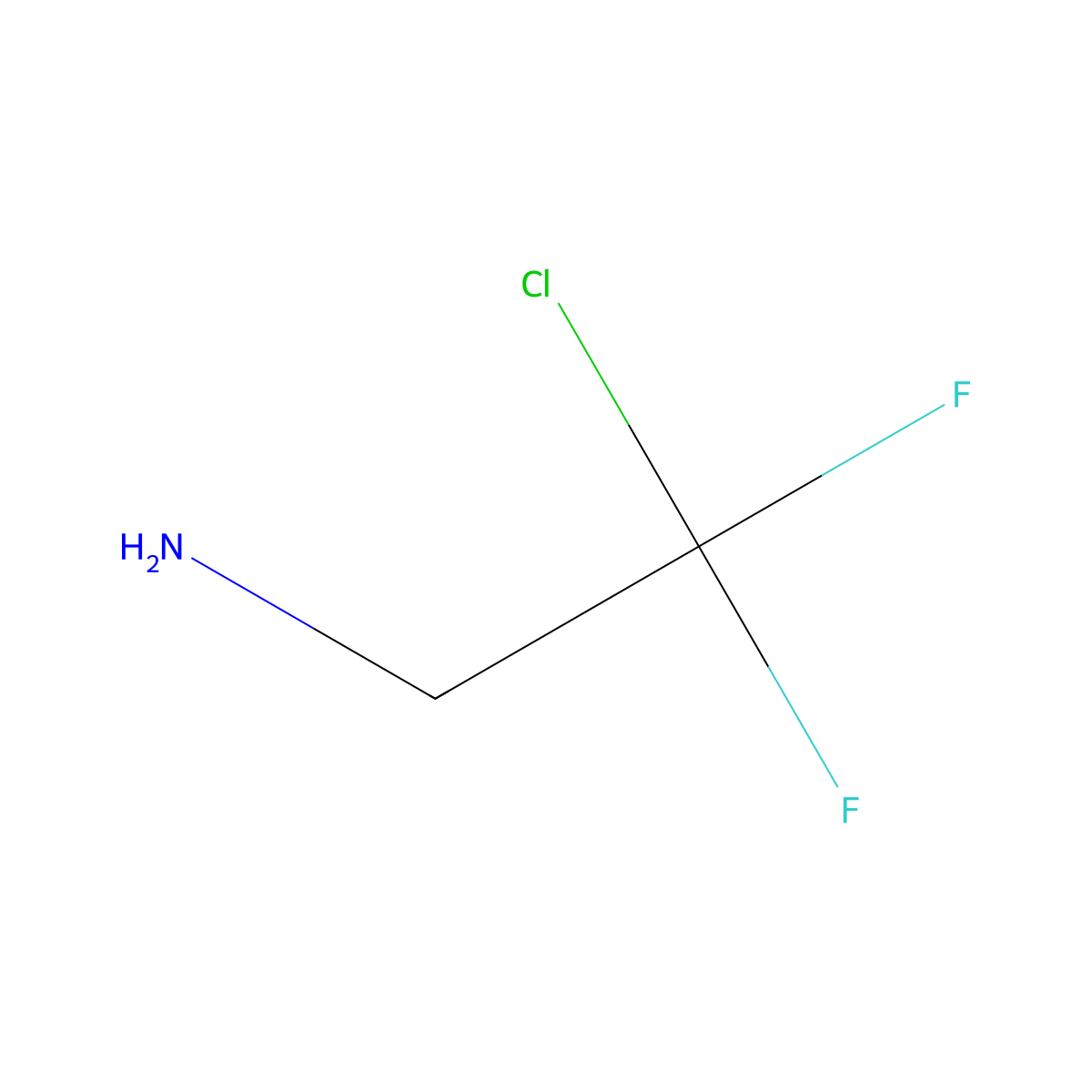 2-Chloro-2,2-difluoroethan-1-amine molecular structure, CAS 758638-01-6