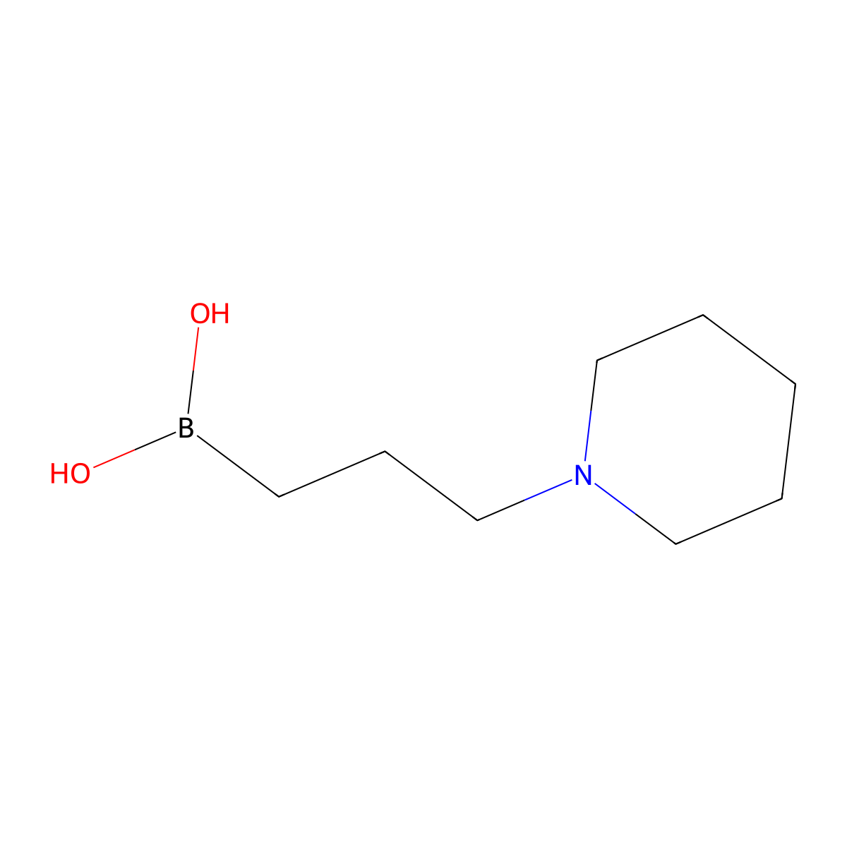 [3-(Piperidin-1-yl)propyl]boronic acid molecular structure, CAS 758639-74-6