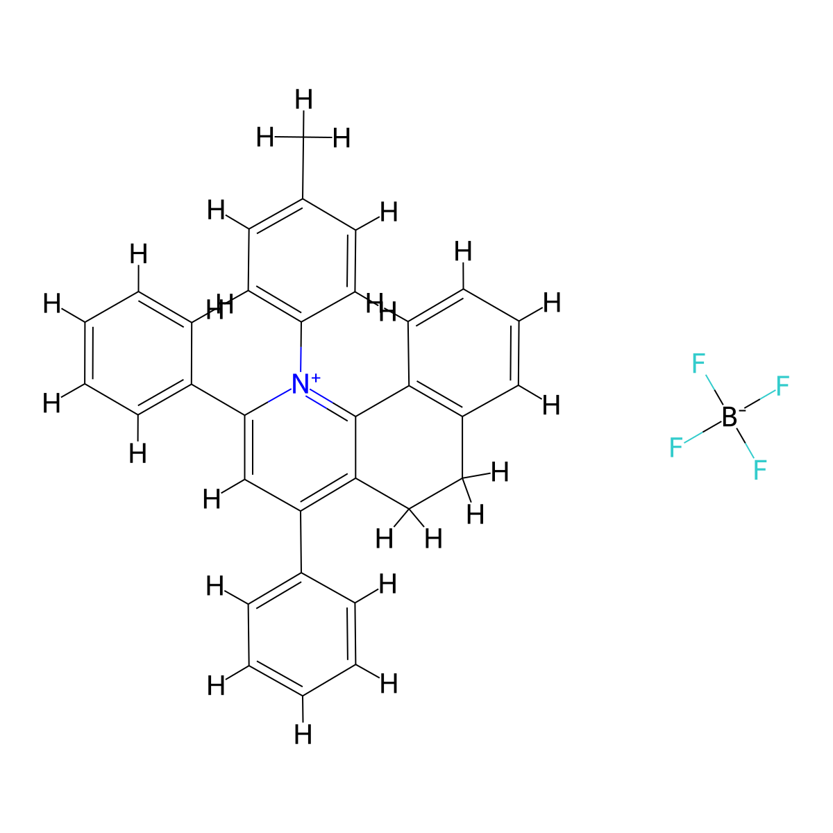 1-(4-Methylphenyl)-2,4-diphenyl-5,6-dihydrobenzo[h]quinolinium tetrafluoroborate molecular structure, CAS 75865-00-8