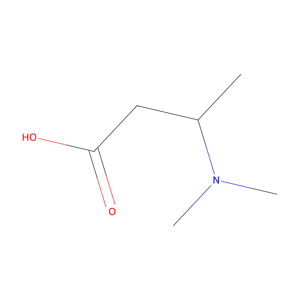 3-(Dimethylamino)butanoic acid molecular structure, CAS 758665-04-2