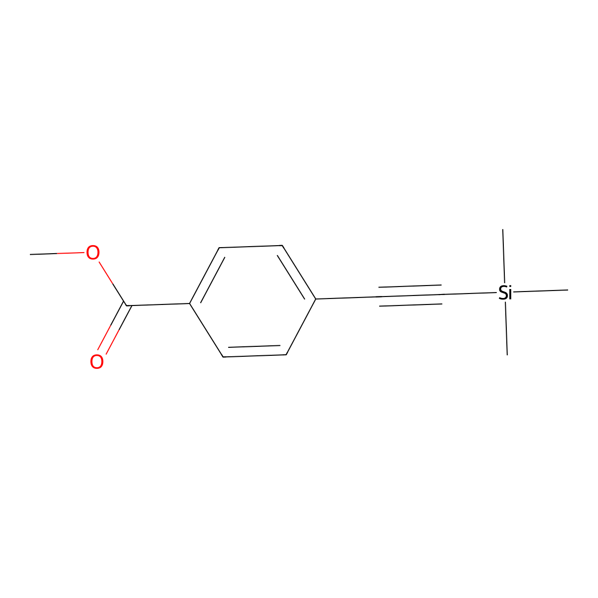 Methyl 4-trimethylsilylethynylbenzoate molecular structure, CAS 75867-41-3