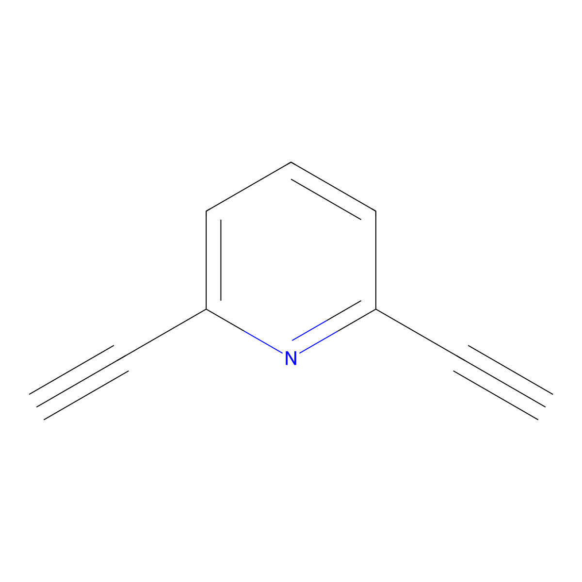 2,6-Diethynylpyridine molecular structure, CAS 75867-46-8