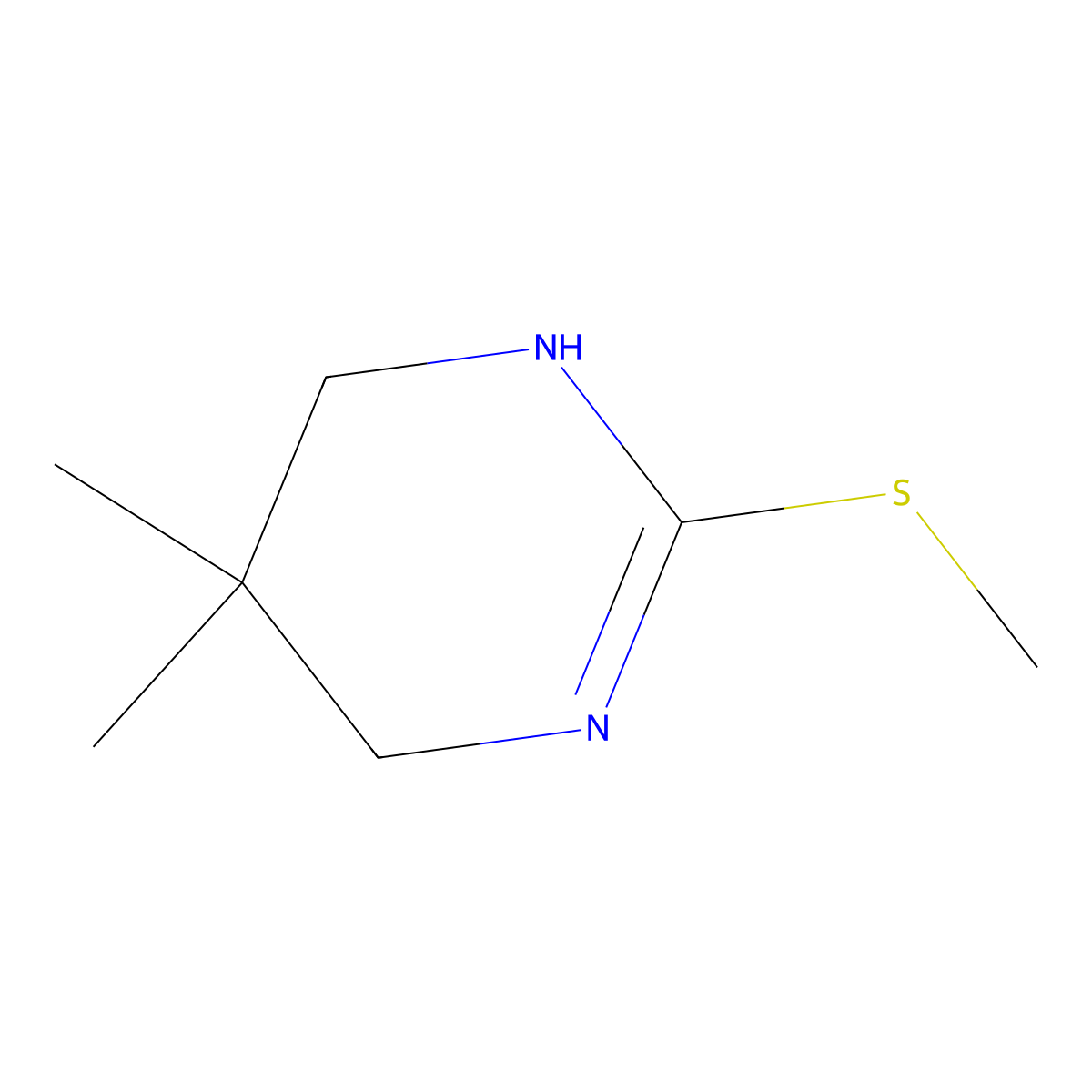 5,5-Dimethyl-2-(methylsulfanyl)-1,4,5,6-tetrahydropyrimidine molecular structure, CAS 758674-23-6