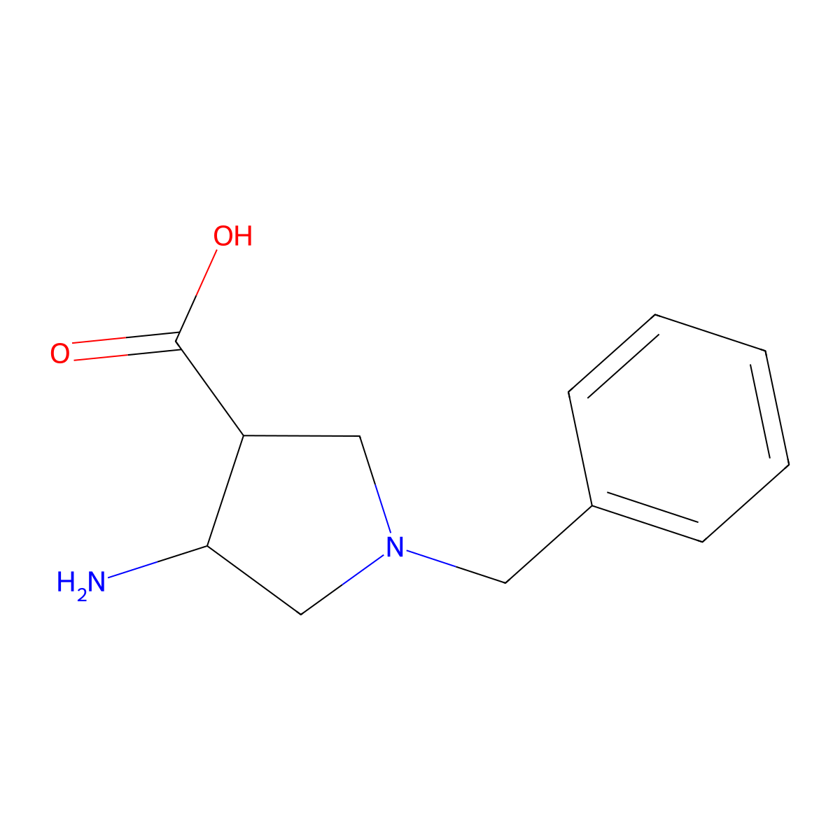 4-Amino-1-benzylpyrrolidine-3-carboxylic acid molecular structure, CAS 758680-19-2