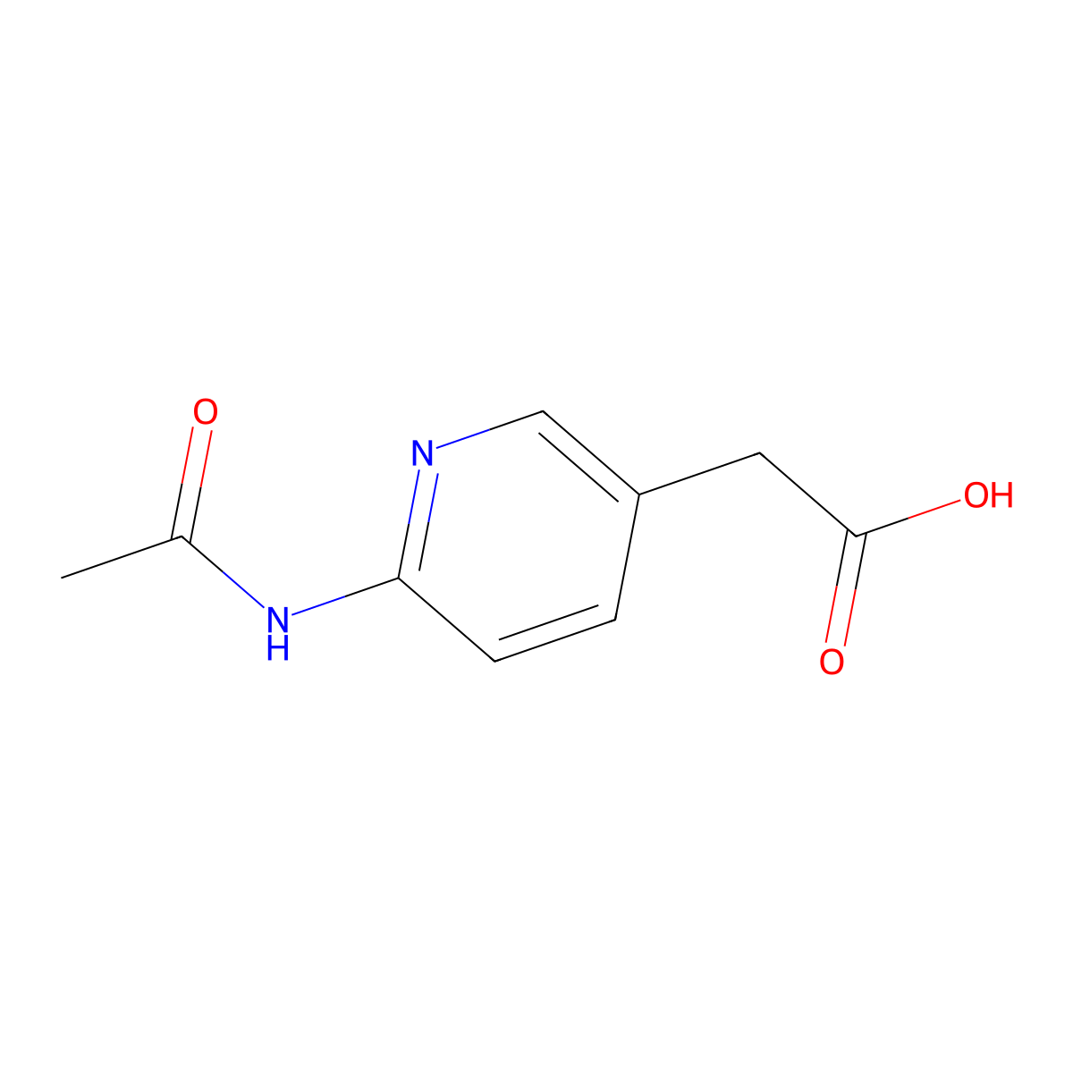 (6-Acetylamino-pyridin-3-yl)-acetic acid molecular structure, CAS 758684-03-6