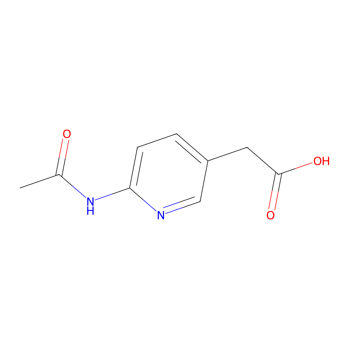 (6-Acetylamino-pyridin-3-yl)-acetic acid molecular structure, CAS 758684-03-6