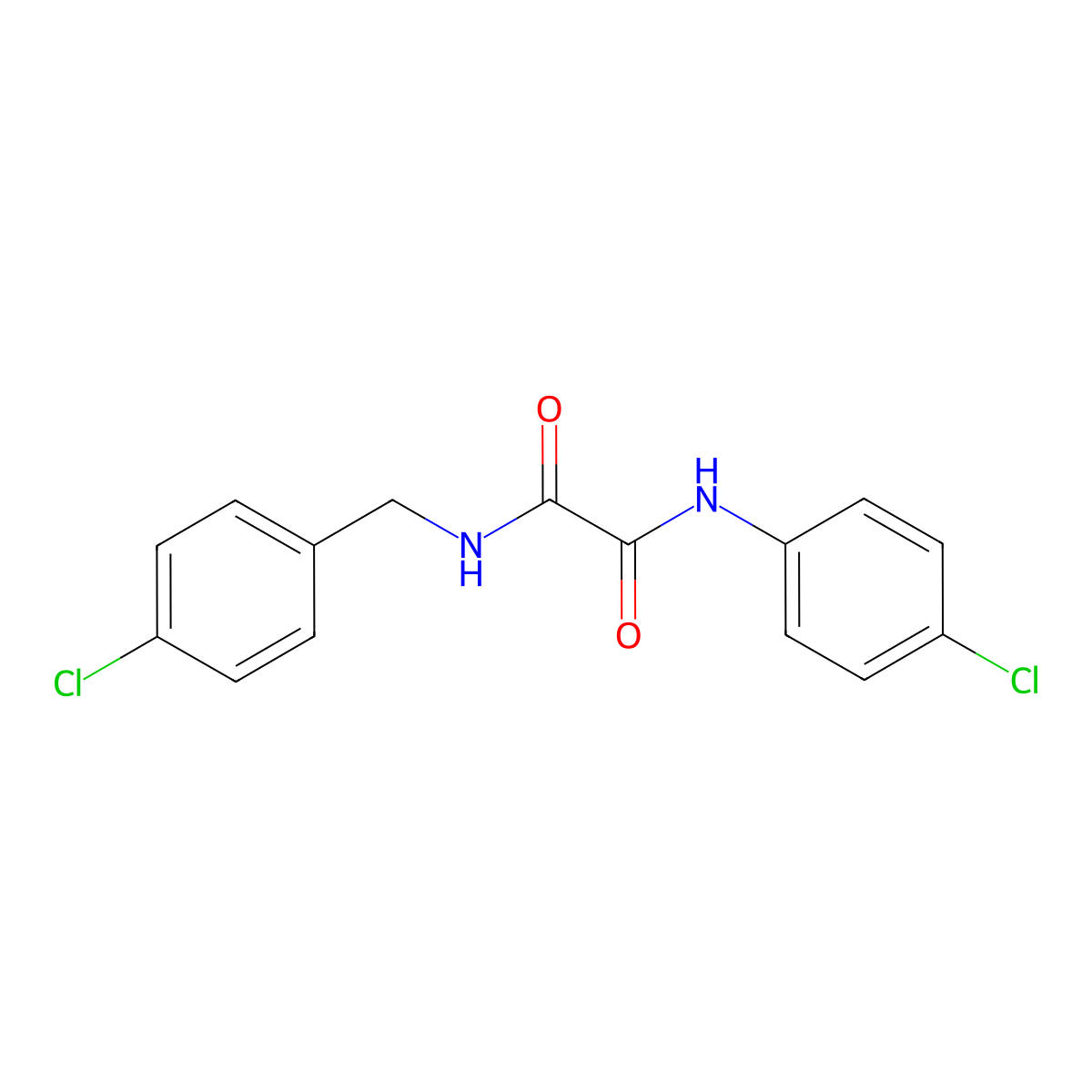 N-(4-chlorobenzyl)-N'-(4-chlorophenyl)ethanediamide molecular structure, CAS 758688-60-7