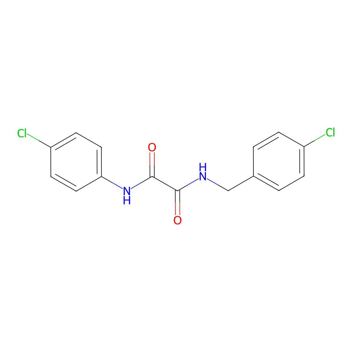 N-(4-chlorobenzyl)-N'-(4-chlorophenyl)ethanediamide molecular structure, CAS 758688-60-7