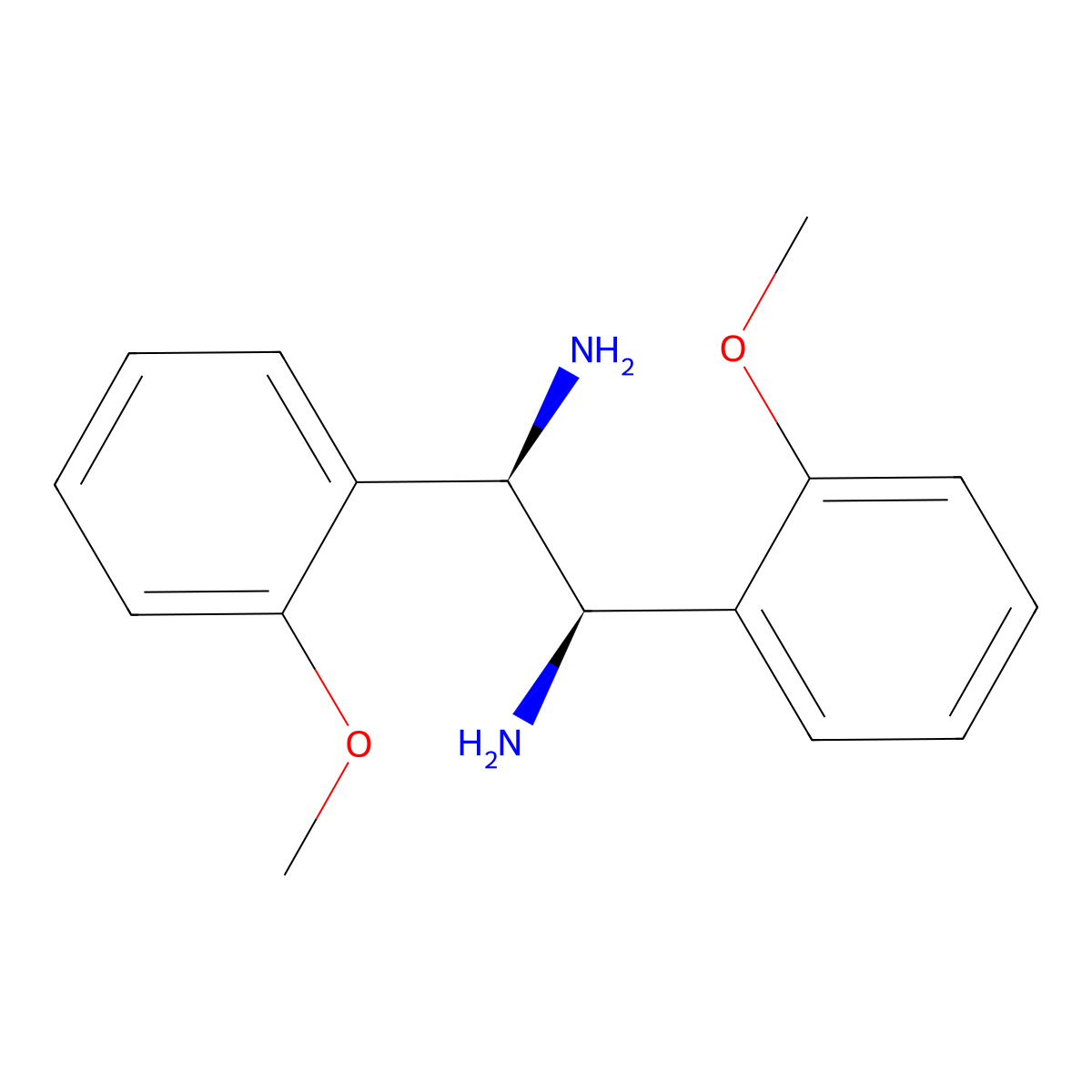 (1R,2R)-1,2-Bis(2-methoxyphenyl)ethane-1,2-diamine molecular structure, CAS 758691-50-8