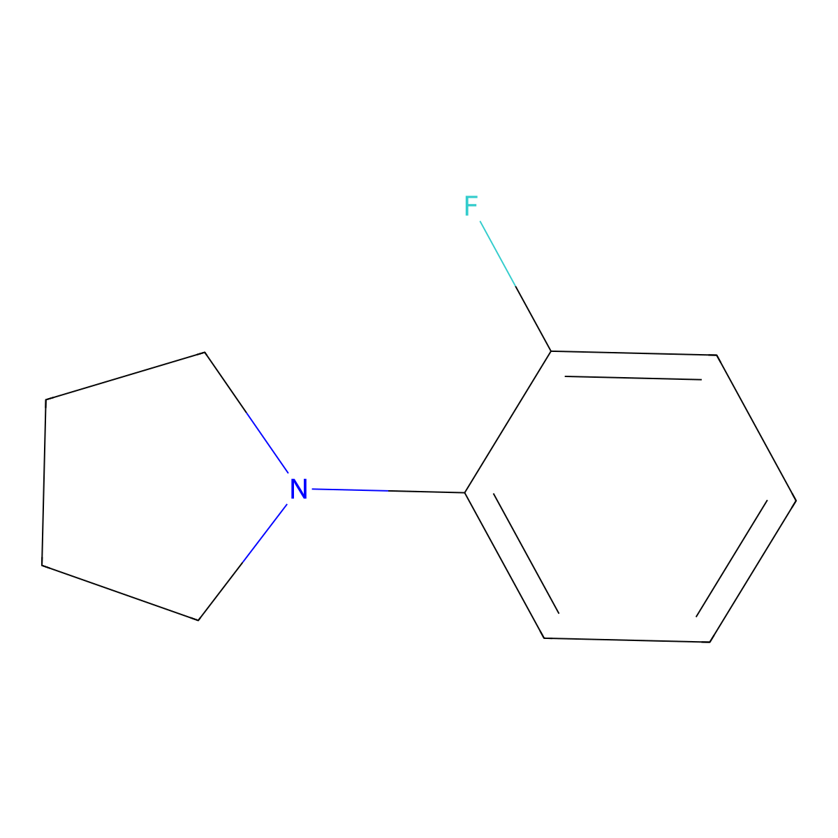 1-(2-fluorophenyl)Pyrrolidine molecular structure, CAS 758691-88-2