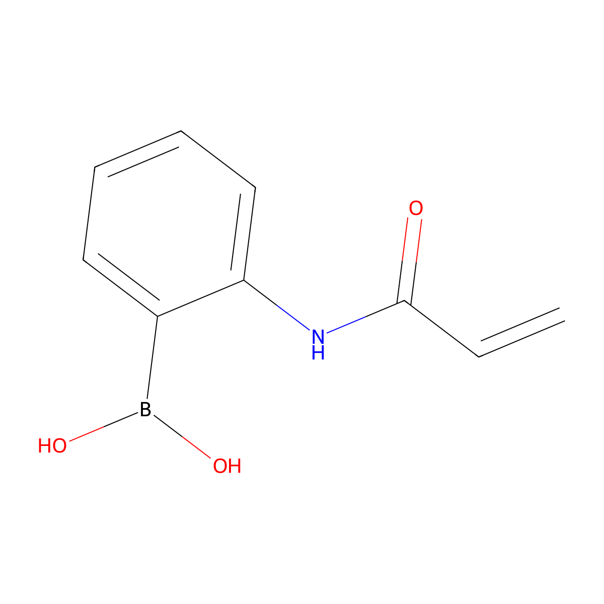 2-Acrylamidophenylboronic acid molecular structure, CAS 758697-66-4