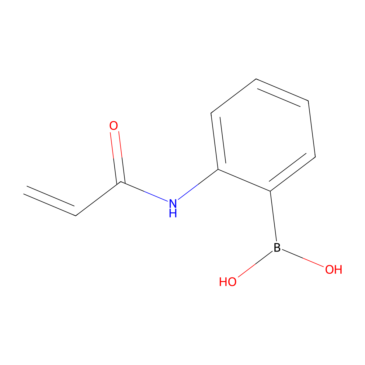 2-Acrylamidophenylboronic acid molecular structure, CAS 758697-66-4