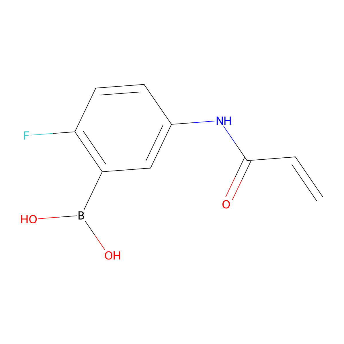 [2-Fluoro-5-(prop-2-enamido)phenyl]boronic acid molecular structure, CAS 758697-67-5