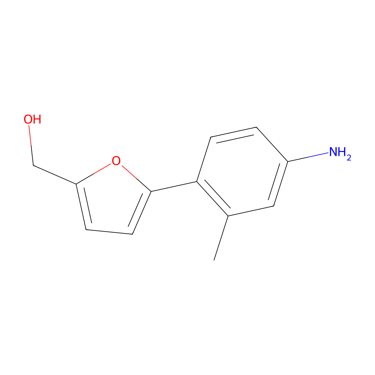 [5-(4-Amino-2-methylphenyl)furan-2-yl]methanol molecular structure, CAS 758699-83-1