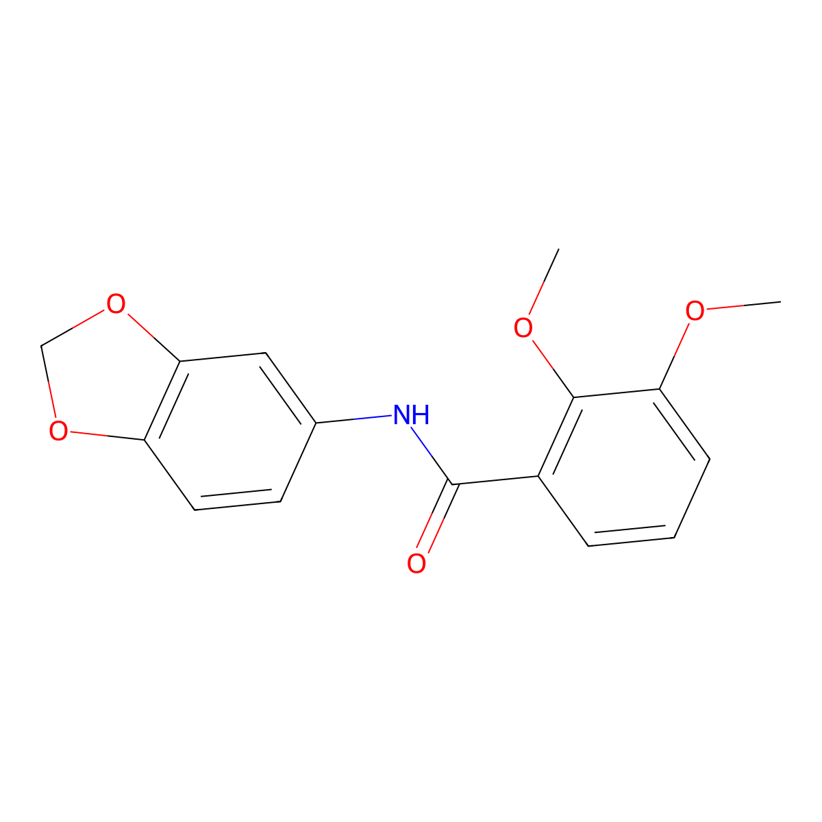 N-(1,3-benzodioxol-5-yl)-2,3-dimethoxybenzamide molecular structure, CAS 758704-20-0