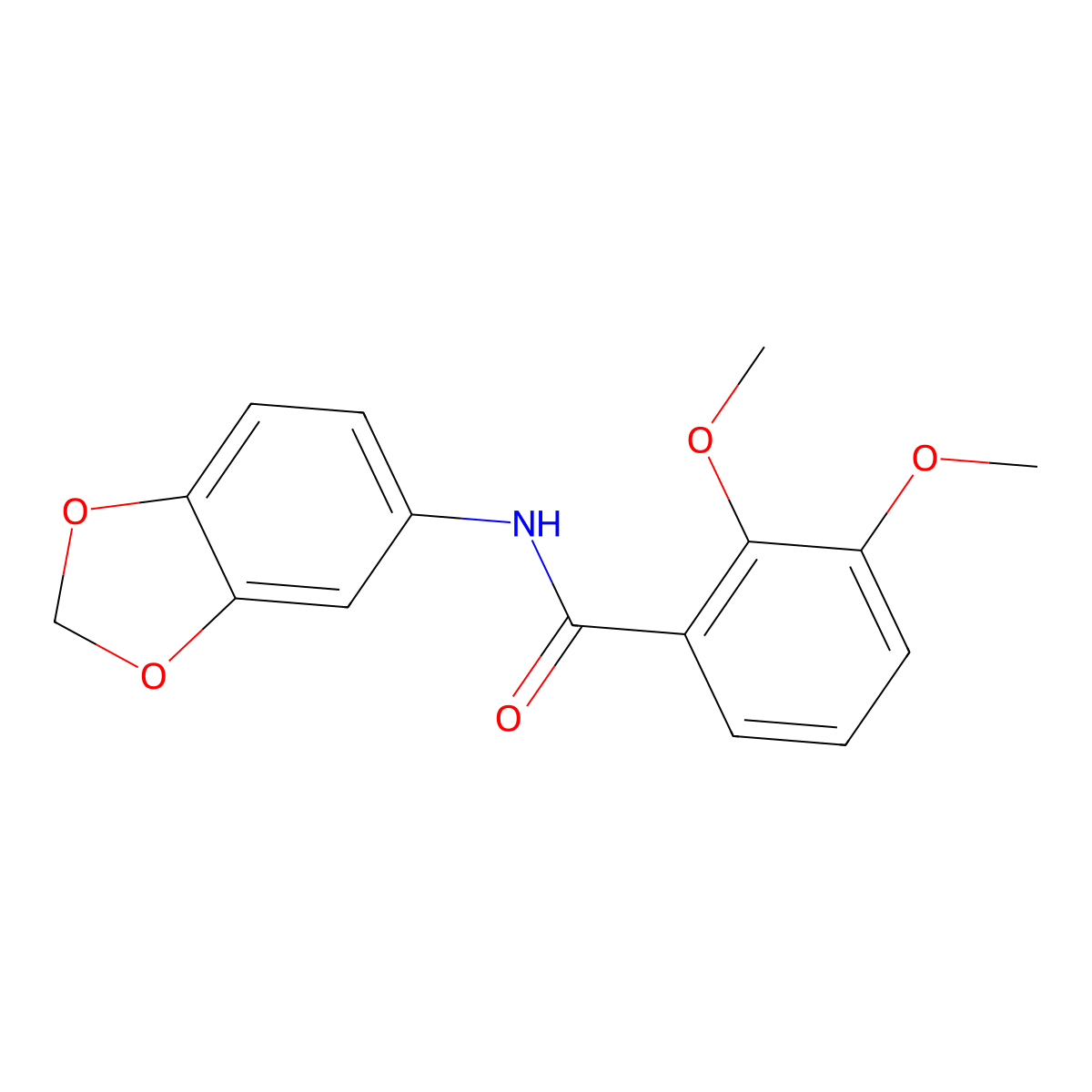 N-(1,3-benzodioxol-5-yl)-2,3-dimethoxybenzamide molecular structure, CAS 758704-20-0