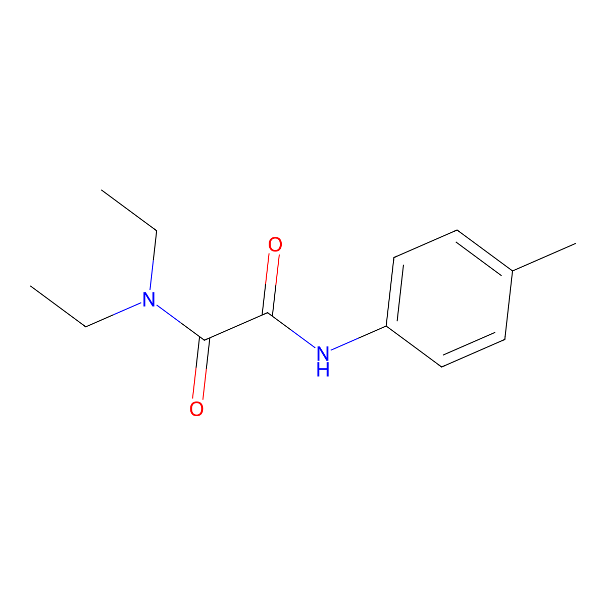 N,N-diethyl-N'-(4-methylphenyl)ethanediamide molecular structure, CAS 758704-78-8