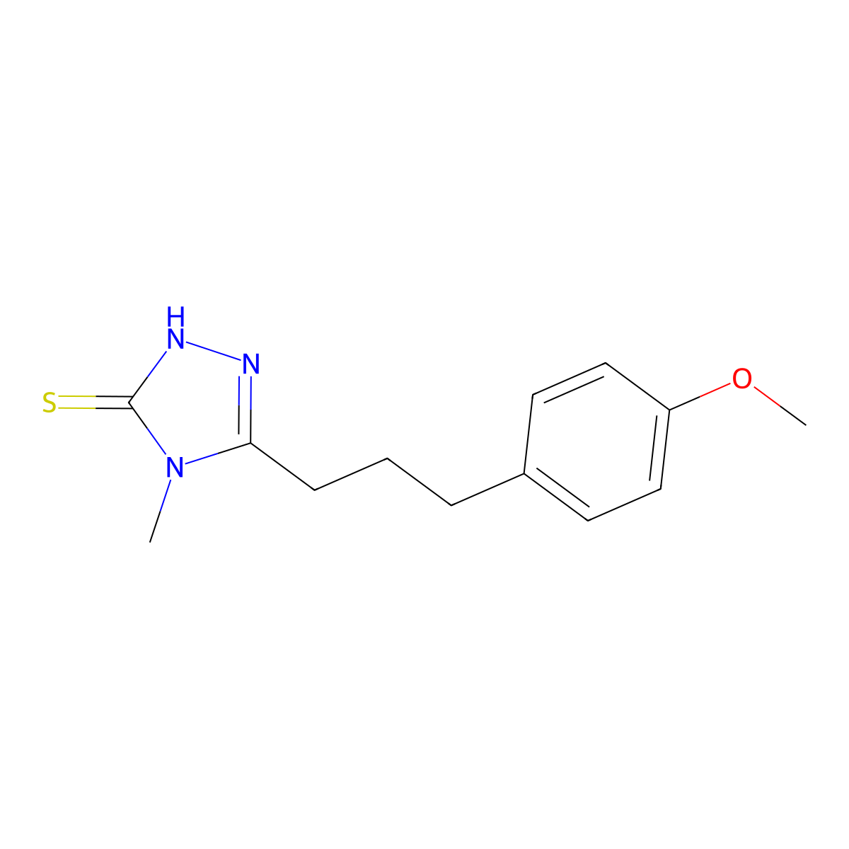 5-[3-(4-Methoxy-phenyl)-propyl]-4-methyl-4H-[1,2,4]triazole-3-thiol molecular structure, CAS 758705-11-2