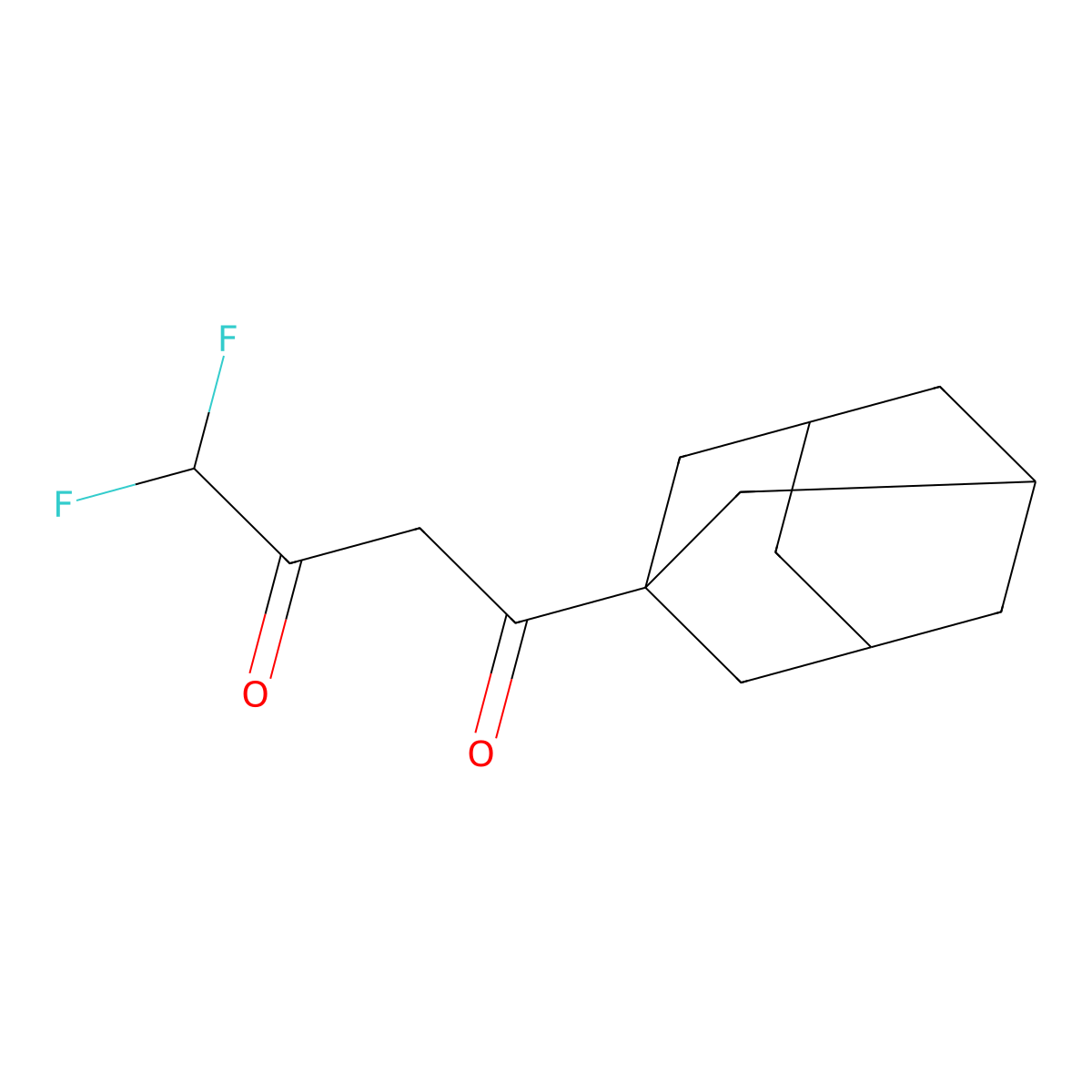 1-Adamantan-1-yl-4,4-difluoro-butane-1,3-dione molecular structure, CAS 758709-46-5