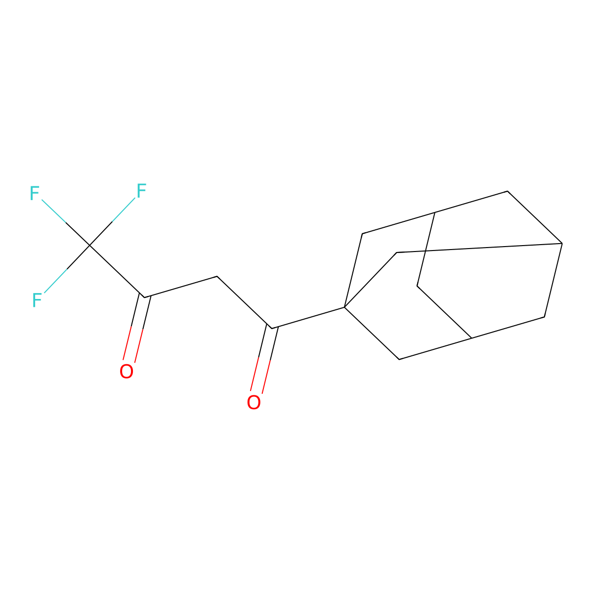 1-Adamantan-1-yl-4,4,4-trifluoro-butane-1,3-dione molecular structure, CAS 758709-48-7