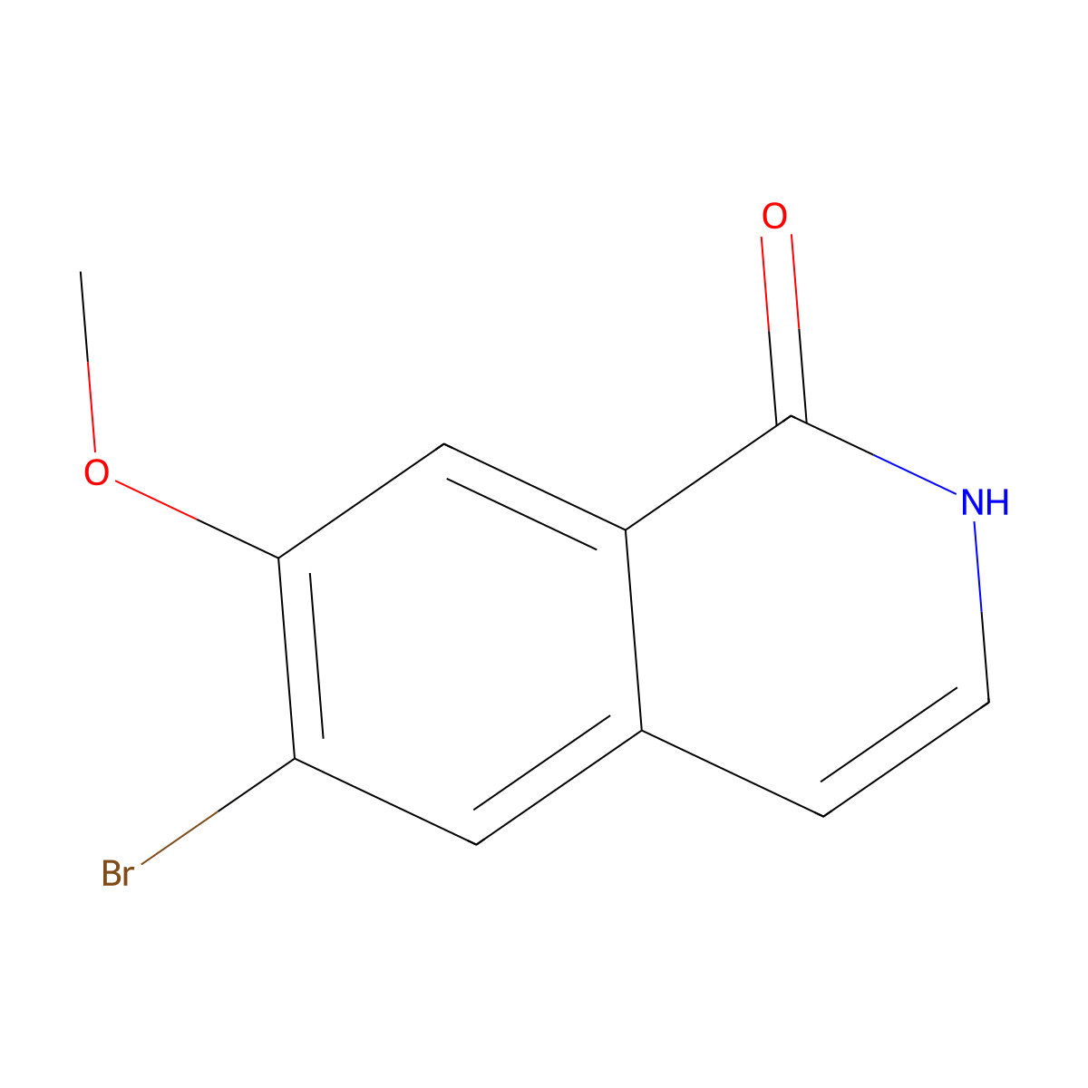 6-Bromo-7-methoxy-1,2-dihydroisoquinolin-1-one molecular structure, CAS 758710-73-5