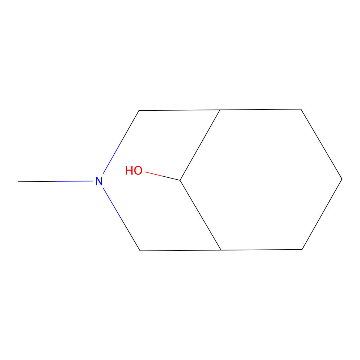 3-Methyl-3-azabicyclo[3.3.1]nonan-9-ol molecular structure, CAS 7588-15-0