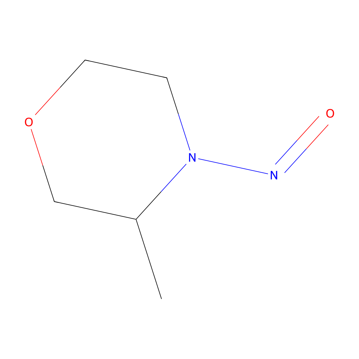 3-Methyl-4-nitrosomorpholine molecular structure, CAS 75881-16-2