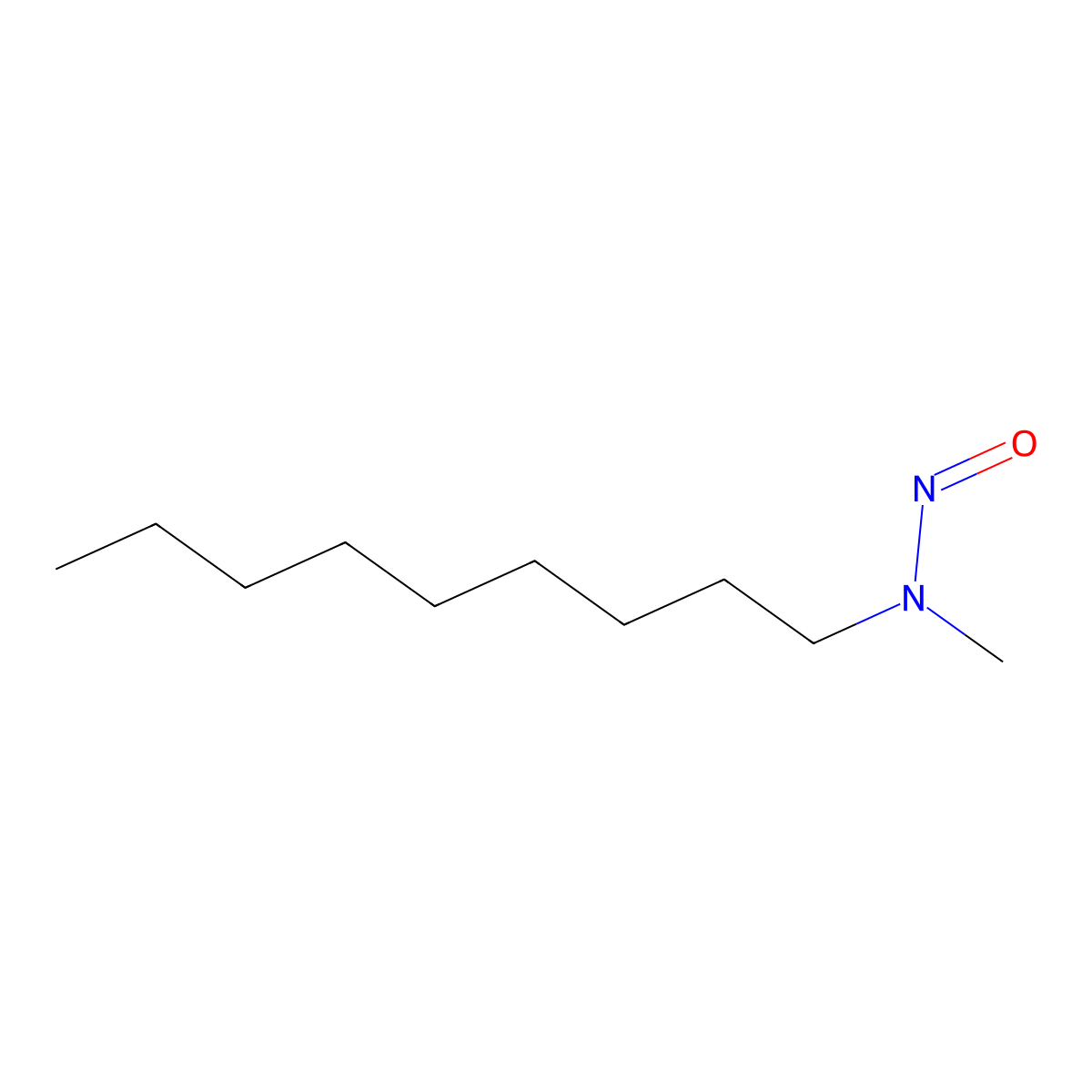 N-Methyl-N-nitroso-1-nonanamine molecular structure, CAS 75881-19-5