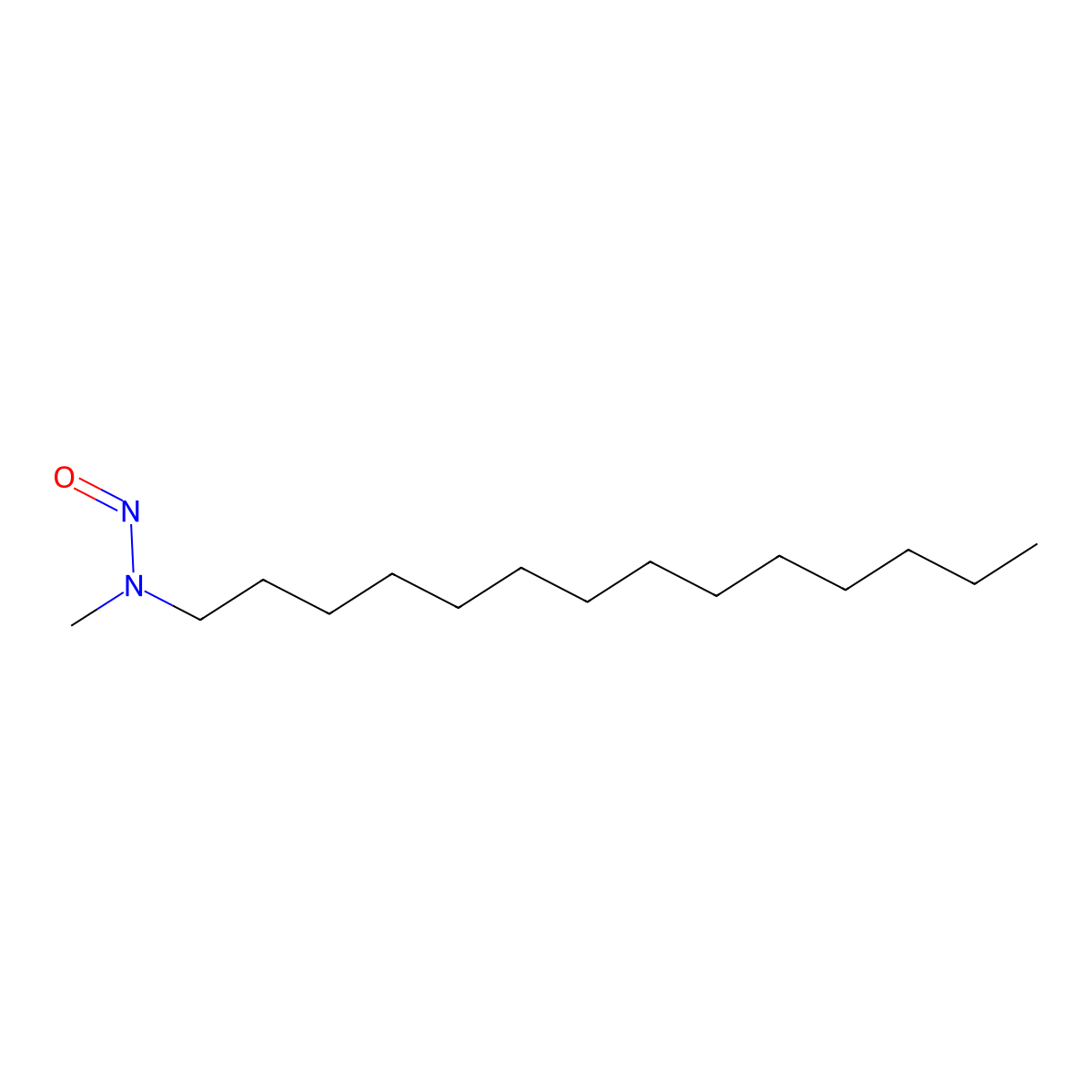 N-Methyl-N-nitroso-1-tetradecanamine molecular structure, CAS 75881-20-8