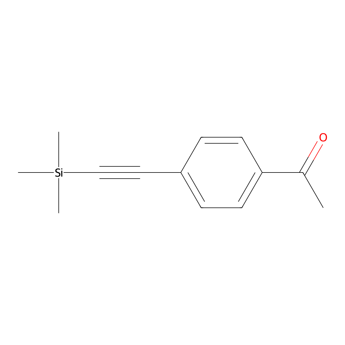 Ethanone, 1-[4-[(trimethylsilyl)ethynyl]phenyl]- molecular structure, CAS 75883-03-3