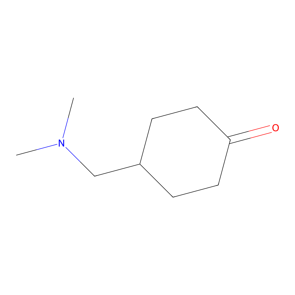 4-[(Dimethylamino)methyl]cyclohexan-1-one molecular structure, CAS 75889-94-0