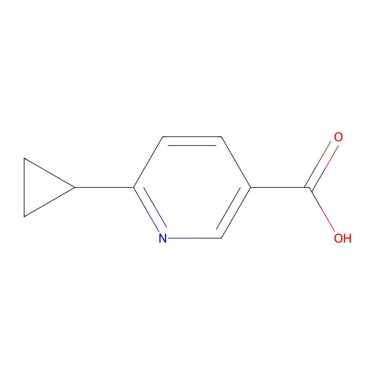 6-Cyclopropylnicotinic acid molecular structure, CAS 75893-75-3